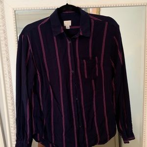 Navy/Pink ‘A New Day’ button down size S
